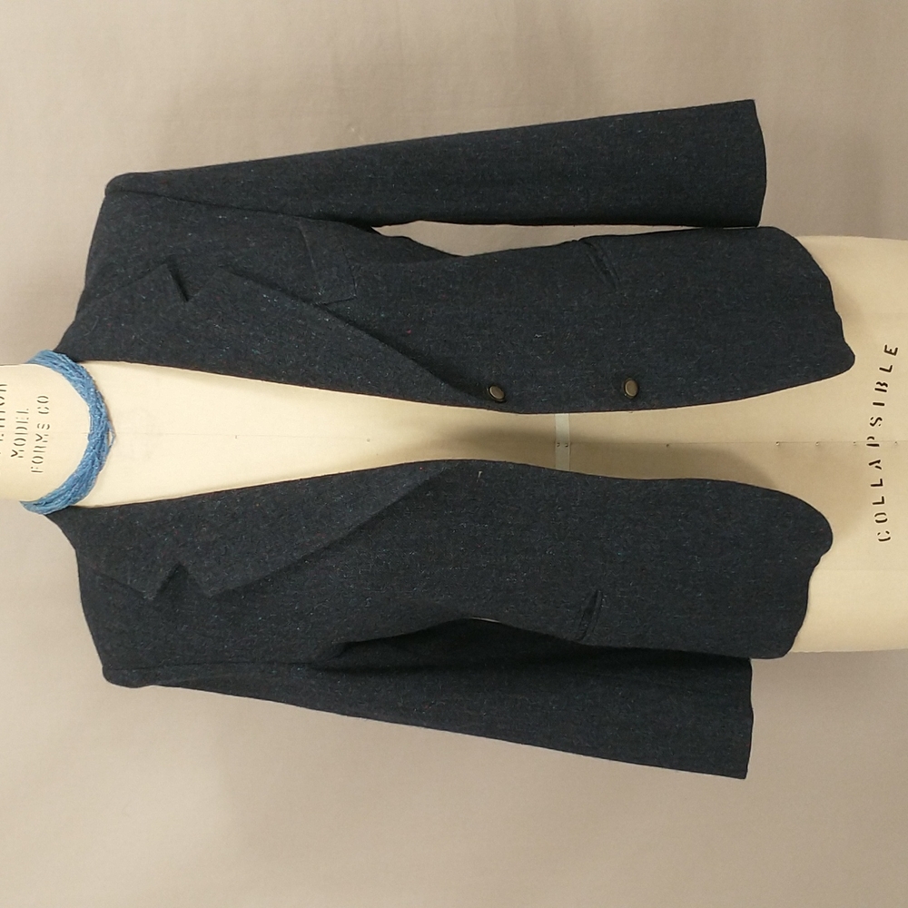Donegal Tweed Irish Wool Blazer John Molloy md Ireland Dark Blue Jacket  Quality